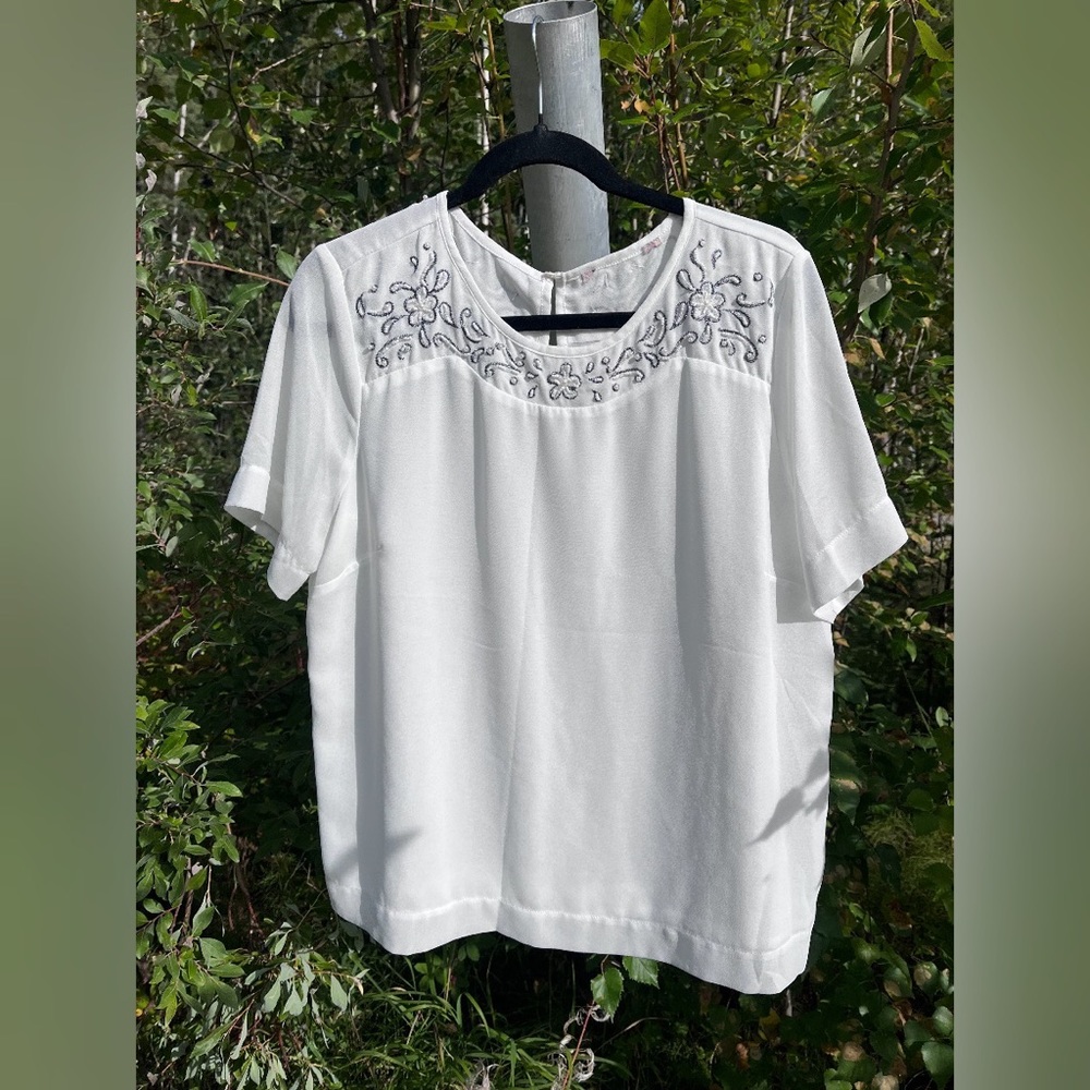 Sheer White Blouse Great for Work